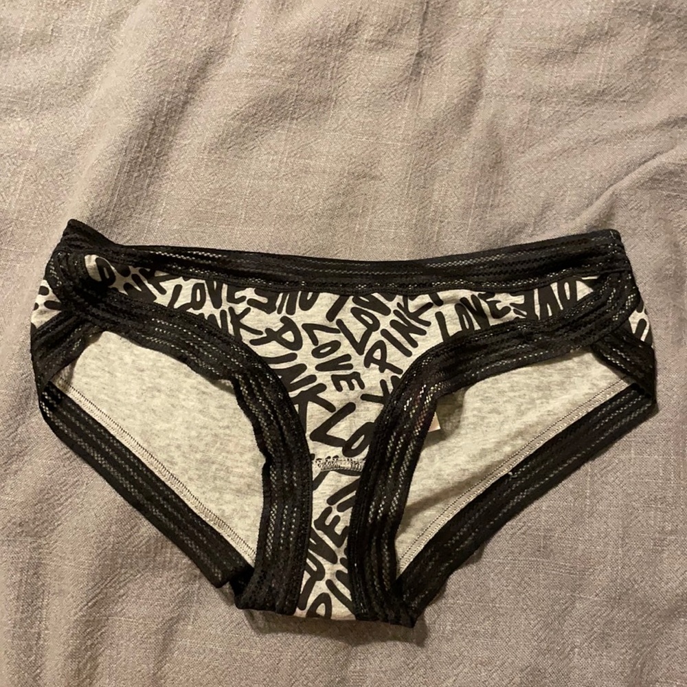 NWT Victoria’s Secret Pink Lace Trim Cotton Cheeky